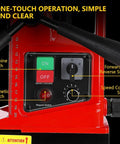 Control panel of Heavy Duty Magnetic Drill Press 110V With Power Cord, featuring speed control and magnetic switches.