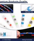 540 Piece Solder Seal Wire Connectors Kit With Heat Shrink Solder Sticks Waterproof Butt Connectors for wiring
