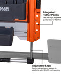 Close-up view of LiftPro 24 Inch Wall Mount System for Man Lifts And Scissor Lifts showing integrated tether points and adjustable legs.