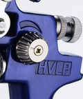 Close-up of Top Shelf Slick Finish HVLP Mini Paint Spray Gun With 0.8mm And 1.0mm Nozzles for fine flow control details.