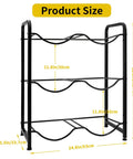 5 Gallon Water Jug Rack With 3 Tiers Heavy Duty Water Bottle Holder Storage Rack For 6 Bottles Durable Carbon Steel Organizer