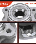 Front Or Rear Wheel Bearing And Hub Assembly For Audi A4 A4 Quattro A6 Quattro RS4 S4 S6 S8 2000-2009 Models Compatible With 43 Or 45 Mm Bearing Diameter; close-up view of hub details.
