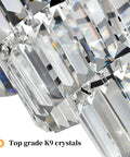 Close-up of K9 crystal details on Dope Modern Crystal Chandeliers With 4 Lights And Included Bulbs Chandelier Light Fixture