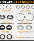 16 Piece Rear Axle Bearing And Seal Kit For Toyota Tacoma 1995 Through 2004 And 4Runner 1996 Through 2002 Replacement Part Numbers