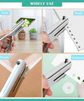 Ultra Long Reach Single Hole Punch Heavy Duty Zinc Alloy Hand Held Leather Punch for Card, Paper, Plastic, and Hardboard