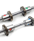 Left And Right Handed Ball Screw SFU2505 1900mm Dual Direction Lead Screw With 2 Ball Nuts in silver and brown finish