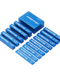 Pro Grade 15 Piece Setup Gauge Set With 3 Inch Bars For Router Table Height And Cutter Height Adjustments For Table Saw Band Saw And Drill Press Aluminum Marking Gauge For Woodworking And Carpentry in blue aluminum