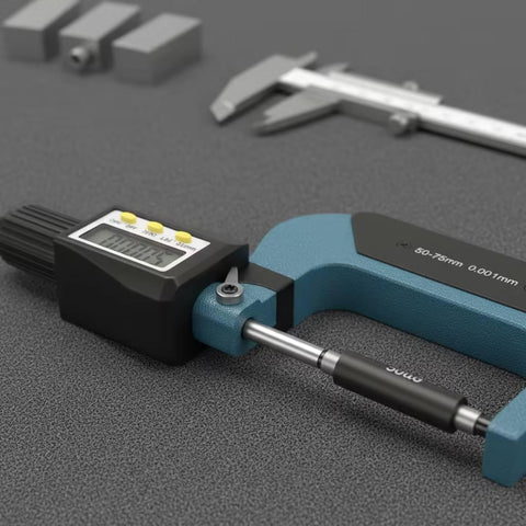 Outside Digital Caliper For Mechanics And DIYers, Ultra High Precision 0.001 mm Readout On A Clear Digital Screen, 75 To 100 mm Range