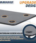 Heavy Duty Mending Plates Pack Of Four Black Steel Straight Brace Brackets For Furniture And Shelves showing countersunk screw holes.