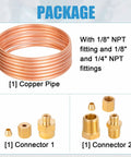 Oil Pressure Gauge Tubing Kit 72 Inch Copper Tube And Brass Threaded Parts Set For Universal Fit Cars And Trucks Plug And Play