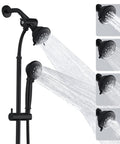 Oil Rubbed Bronze 2 In 1 Shower Head Set With Liftable Handheld 5 Functions Dual Shower Heads 60 Inch Stainless Steel Hose