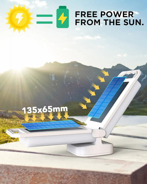 Solar Camping Lantern With 6000mAh Rechargeable Battery Up To 80 Hours Of Light and dual solar panels for free sun energy