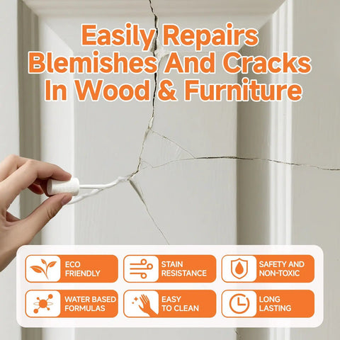 Wood Touch Up Paint 1.5 Oz Quick Dry White For Furniture Repair Easy Diy Fix For Scratches Chips And Spots On Cabinets Doors
