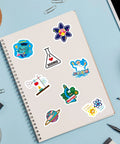 Natural Sciences Roll Sticker Pack 2 Rolls 1000 Biology Experiment Decals For Back To School Waterproof Lab Stickers on Notebook