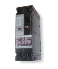 Solid Two Pole Circuit Breaker Rated At Fifty Amps And Four Eighty Volts With Forty Two Kiloamperes, black molded case, panelboard installation.