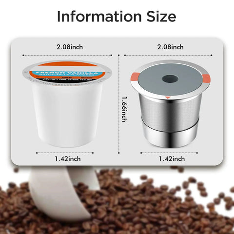 Universal Reusable Stainless Steel K Cups For Keurig 1.0 And 2.0 Brewers alongside vanilla pod dimensions