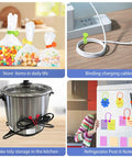 Magnetic Cable Ties 24 Pack 7 Inch Reusable Silicone Twist Ties organizing items at home, bundling cables, fridge use, and more.