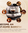 Smash Your Daily Grind With This Straight Up Smooth All In One Espresso And Cappuccino Coffee Maker brewing coffee.