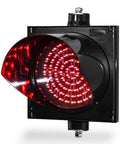 8 Inch Red And Green 2 In 1 Traffic Light Stop And Go LED Light With Black PC Housing Clear Lens Outdoor Waterproof IP65