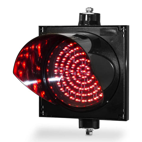 8 Inch Red And Green 2 In 1 Traffic Light Stop And Go LED Light With Black PC Housing Clear Lens Outdoor Waterproof IP65