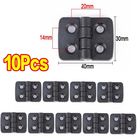 10 Pack Nylon Folding Hinges For Electric Boxes And Cabinets Heavy Duty Plastic Butt Hinge dimensions labeled 40mm x 30mm