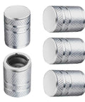 Rugged Valve Stem Caps 5 Pack No Fuss Metal Shell With Plastic Liner Corrosion Resistant And Leak Proof Universal Schrader Fit For Cars Trucks