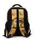 Back view of Raccoon Printed Unisex Backpack with large capacity and breathable fabric showing straps and design.