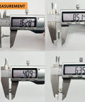 Measurement of Built Tough Self Tapping Gutter Screws with white hex heads and zinc plating, showing various dimensions.