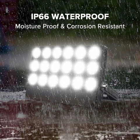 Best Bang For Your Buck 100W LED Flood Light, 10000 Lumens Outdoor Security Light, IP66 Waterproof in rain