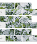 Peel And Stick Subway Tile Backsplash Kit 10 Sheets 13x12 Ice Green Marble Look Kitchen Tiles DIY Friendly Easy Install