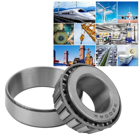 Four Piece Separable Tapered Roller Bearing Kit Model 32004 2007104E Steel Heavy Duty Mechanical Bearing Replacement For Machine Tools Drive Motors Transmission Gear Equipment, steel bearing close-up