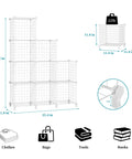 Pink 20 Cube Closet Organizer System With Portable Storage Shelves And Bookcase Modules with dimensions and weight capacity