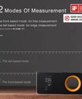 Pocket Size Laser Measuring Tool With 98 Feet Range And 2mm Precision, USB C Rechargeable, OLED Display shown with measurement modes