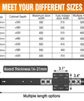 Size chart for Compact Pocket Door Hardware Kit 24 Inch 4 Pack With Soft Close Track System Magnetic Catch Space Saving Hidden Sliding