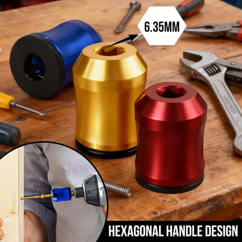 Three Piece Magnetic Screw Ring Set For Drills And Power Tools Super Handy Removable Alloy Screw Holder And Universal Bit Holder