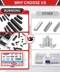440 Piece Roll Pin Kit With Slotted Steel Pins, 13 Sizes From 13/64 To 15/64 Inch, Durable Carbon Steel, Rust Resistant Black Oxide Finish, Perfect For DIY Projects, Auto Repairs, Home Improvement, And Tough Machinery Work in storage box