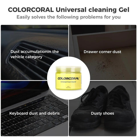 Universal Cleaning Gel For Keyboards Electronics Gadgets Cars And More Safe Dust Remover Kit 160g shown with uses
