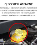 Brake Fluid Cap Replacement For Master Cylinder And Beefy Seal Reservoir Cover Fits Chrysler Sebring Dodge Ram 1500 2500 3500 Jeep Wrangler JK Grand Cherokee OEM 4683656AB 5014518AA installed in engine bay