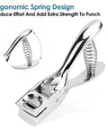 One Slot Badge Punch For ID Cards, Grab And Go Handy Metal Slot Puncher with ergonomic spring design and chrome finish