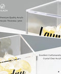 Close-up of Premium Acrylic Laundry Pods Container With Lid Clear Pod Holder For Tide Pods And Detergent Capsules Storage Dispenser