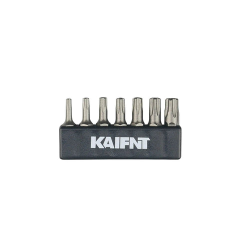 No Gimmicks Torx Plus Five Point Security Bit Set Including Seven Piece Assortment with quarter inch drive for tamper proof fasteners.