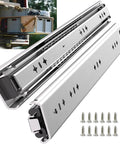 Beefy 260 Lbs Heavy Duty Drawer Slides Full Extension Ball Bearing Side Mount with screws visible, ideal for tool boxes and cabinets.