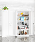 Tough As Nails Heavy Duty Steel Closet 72 Inch Tall Lockable Storage Cabinet with adjustable shelves, white metal, ideal for home office.