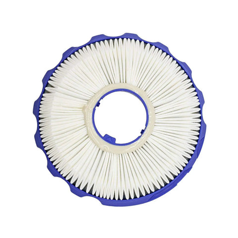 Two Pack Post Motor Filters And Two Pack Pre Motor Filters Replacement Set For Dyson DC40 Vacuum Models Light Ball Animal Multi Floor Origin Total Clean Compare To 923587 02 922676 01 showing a circular filter in blue frame.