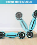 Gesture Sensing RC Stunt Car For Kids 6 To 12 performing double-sided flip indoors on hardwood floor