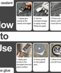 Instructions for using 120ml Tent Seam Sealer Waterproof Sealant For Quick Repairs, Seals Cracks And Leaks, Extends Tent Life
