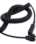 Heavy Duty Electric Pallet Jack Charger Cable For Big Joe Forklift EZ30 E30 D40 EZ40 Replacement Part 1115-500006-10 coiled design with black connectors