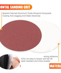 Heavy Duty 6 Inch Sanding Discs P180 Grit Aluminum Oxide Paper with strong self-adhesive backing for durable grinding.