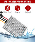 48V 36V To 12V Voltage Converter 360W 30A Regulator Step Down To 12V DC waterproof, dustproof in water test