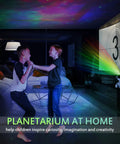 Mini Galaxy Projector Night Light with Remote projecting stars and nebula on kids bedroom ceiling, Cute Astronaut Version 2.
